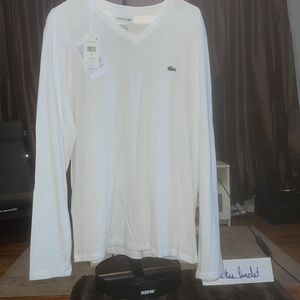 Lacost LS V-NECK pure white